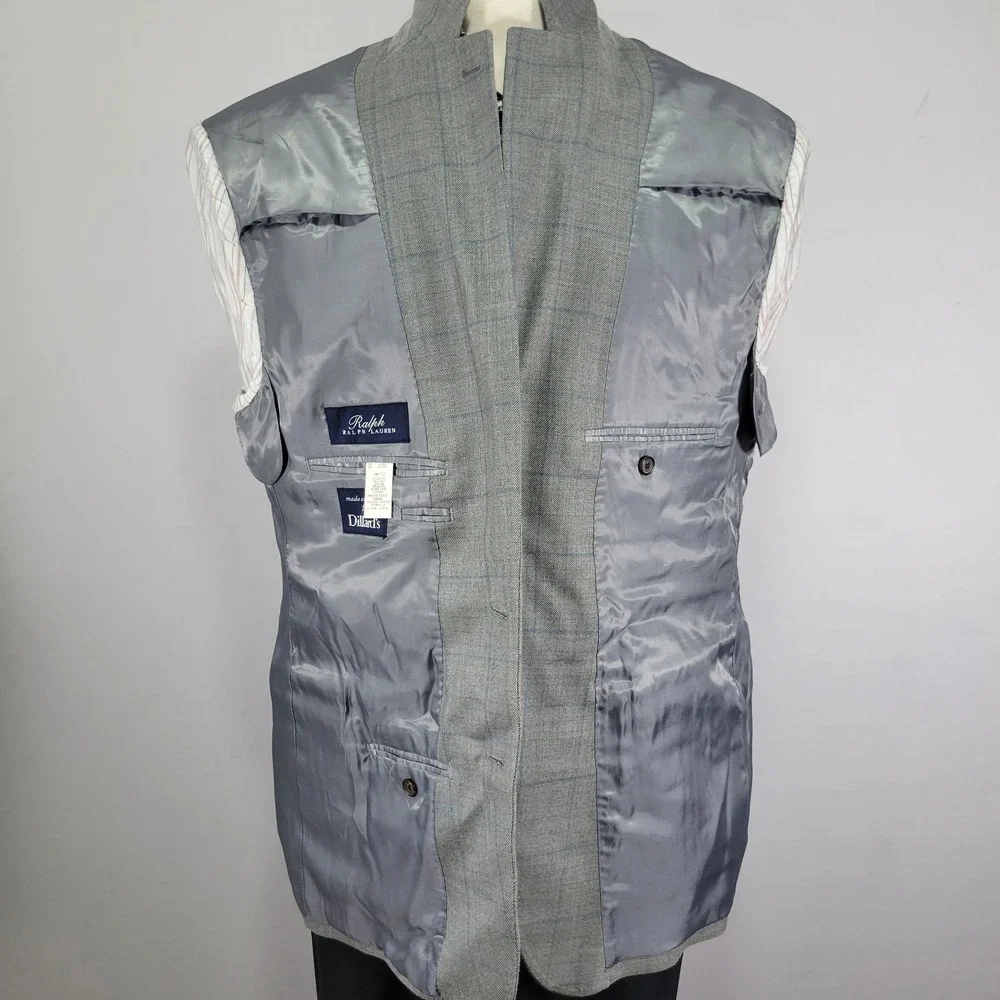 Ralph Lauren Light Gray Windowpane Sport Coat